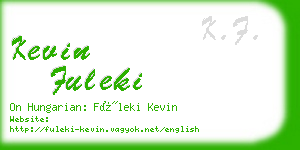 kevin fuleki business card
